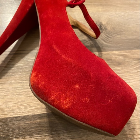 Jeffrey Campbell Red Why Yes MJ Platform Stiletto Heels - Picture 12 of 12